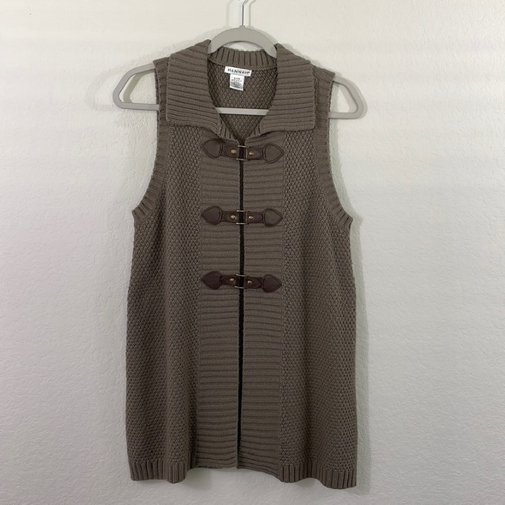 Hannah - Brown Knit Sweater‎ Vest Sz S